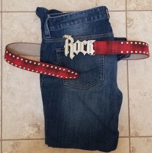 Guess Rock Plaid Belt